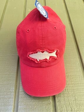 Life Is Good A Tattered Chill Cap Fish Faded Red Hat NWT